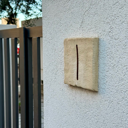 Handmade house number in Lecce stone